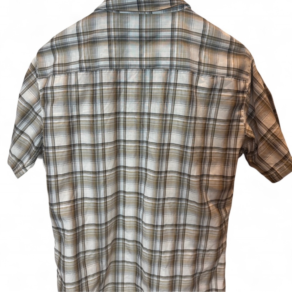 Hurley Men's Casual Plaid Shirt - Gray and Tan - Picture 3 of 5